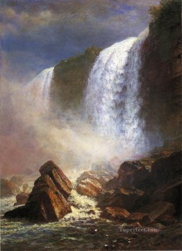 アルバート・ビアシュタットの下から見たナイアガラの滝の風景 Oil Paintings
